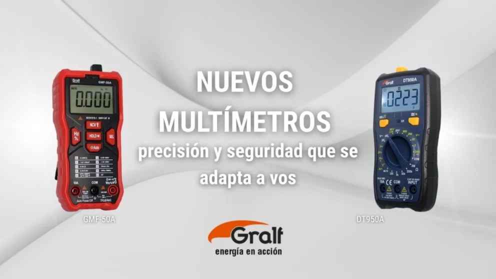 Gralf amplía su línea de instrumental con los nuevos multímetros GMF-50A y DT950A.